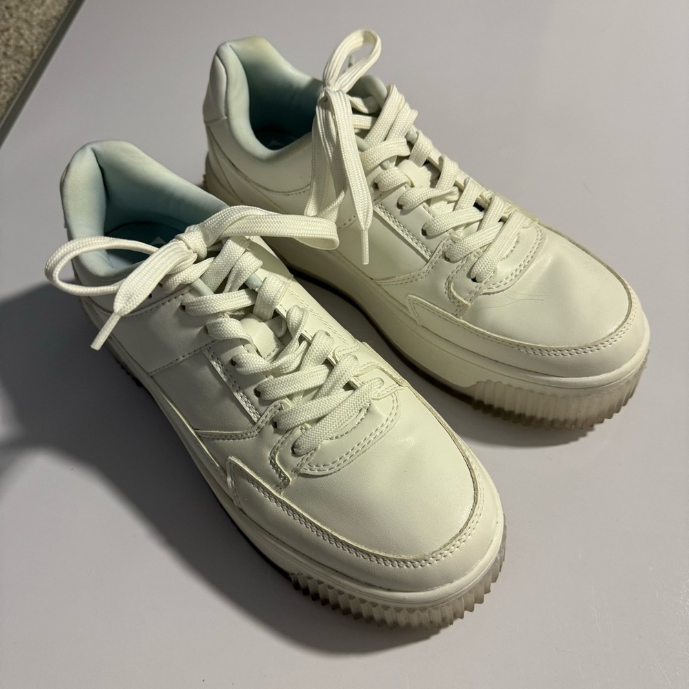 Zara white platform sneaker